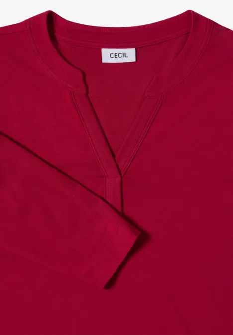 T-shirt au look tunique beaujolais red