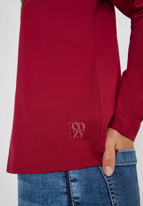 T-shirt au look tunique beaujolais red