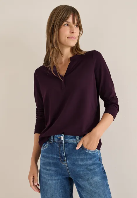 Shirt im Tunika-Look eggplant red