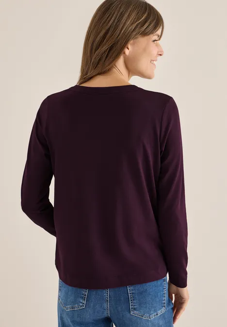 Shirt im Tunika-Look eggplant red