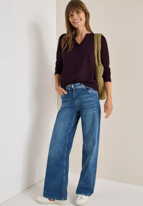Shirt im Tunika-Look eggplant red
