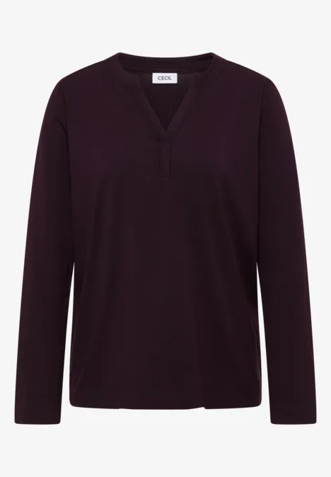 Shirt im Tunika-Look eggplant red