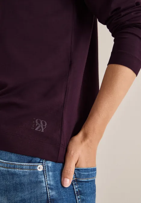 Shirt im Tunika-Look eggplant red