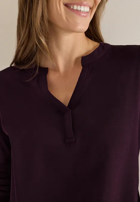 Shirt im Tunika-Look eggplant red