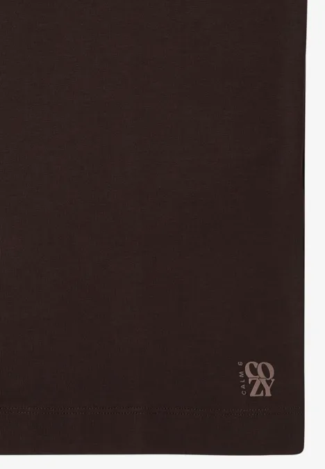 T-shirt au look tunique tartufo brown