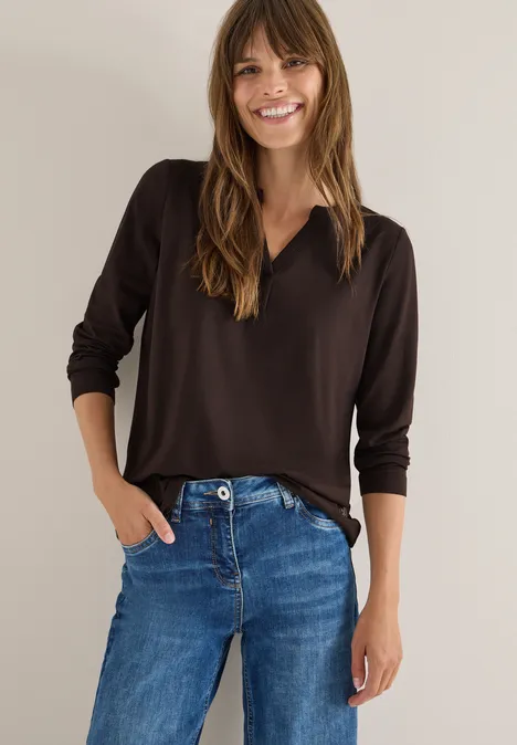 T-shirt au look tunique tartufo brown
