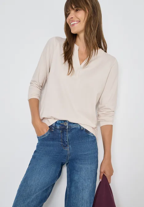 Shirt im Tunika-Look light greige