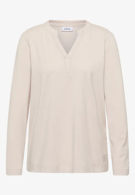 Shirt im Tunika-Look light greige