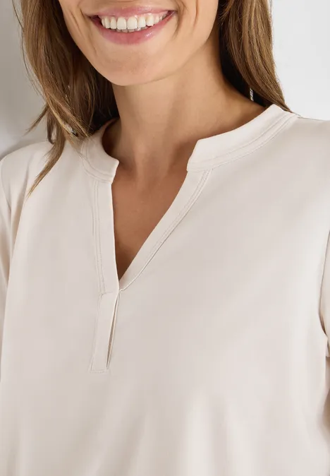 Shirt im Tunika-Look light greige