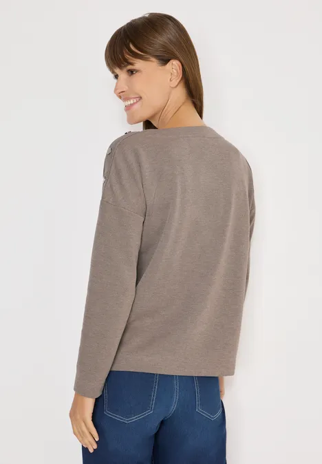 Softes Melange Shirt chocolate mousse melange