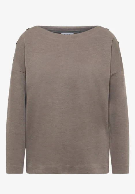 Softes Melange Shirt chocolate mousse melange