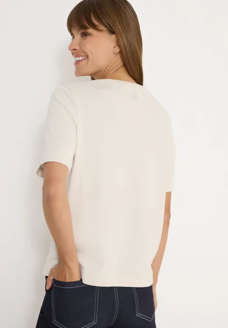 T-Shirt mit Frontprint light greige