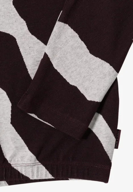 Jacquard gemêleerd Shirt eggplant red