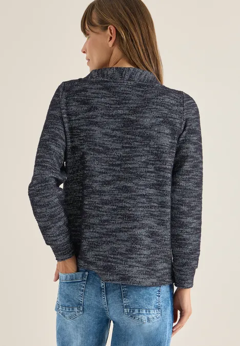 Funnelneck Strukturshirt urban dark blue