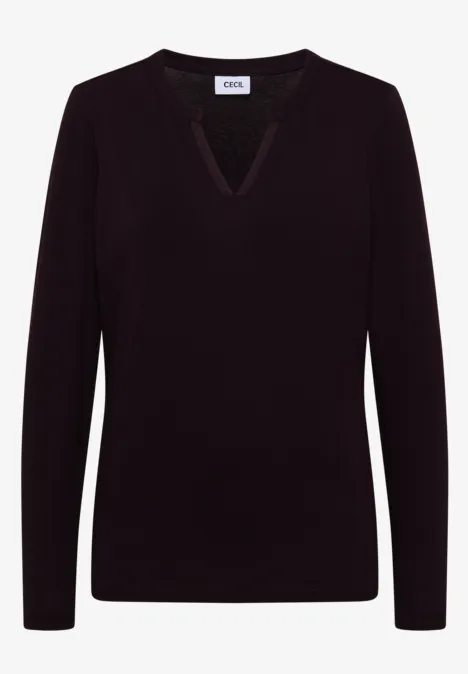 Koszula o wyglądzie tuniki eggplant red