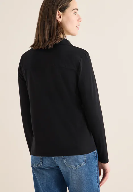 Shirt mit Hemdkragen Black Shirt mit Hemdkragen Black