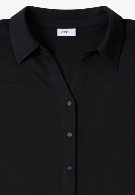 Shirt mit Hemdkragen Black Shirt mit Hemdkragen Black