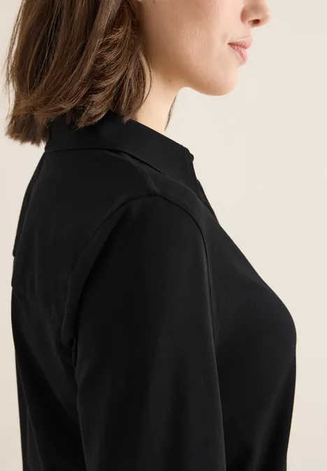 Shirt mit Hemdkragen Black Shirt mit Hemdkragen Black