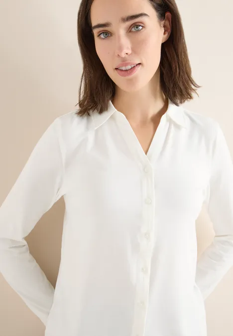 Shirt mit Hemdkragen vanilla white Shirt mit Hemdkragen vanilla white