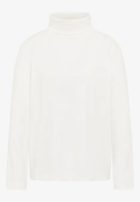 Shirt met lange mouwen en geribde textuur vanilla white Shirt met lange mouwen en geribde textuur vanilla white