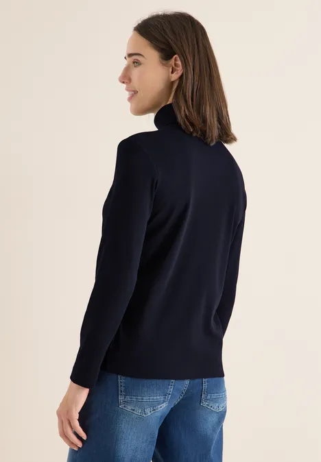 Langarmshirt in Rippstruktur urban dark blue Langarmshirt in Rippstruktur urban dark blue