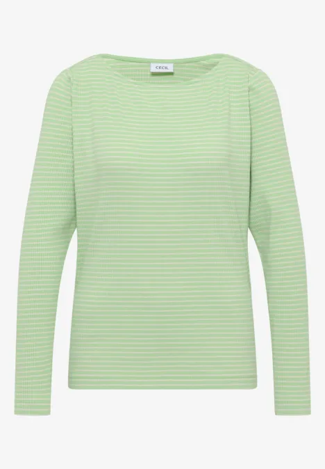 Gestreept shirt met lange mouwen null