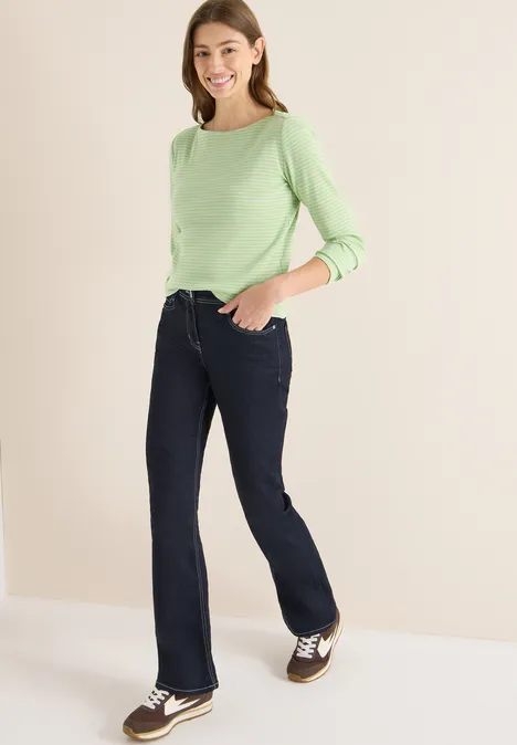 Gestreept shirt met lange mouwen null