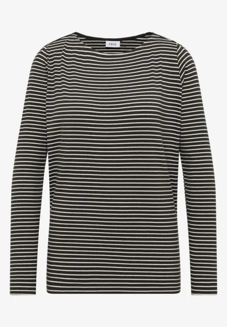 T-shirt rayé à manches longues null