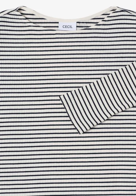 Gestreiftes Langarmshirt creamy white Gestreiftes Langarmshirt creamy white