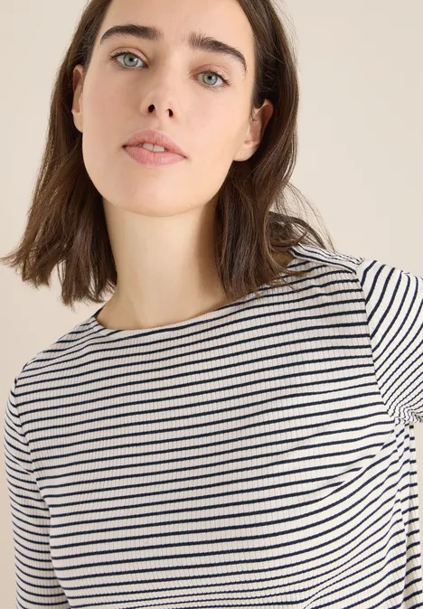 Gestreiftes Langarmshirt creamy white Gestreiftes Langarmshirt creamy white