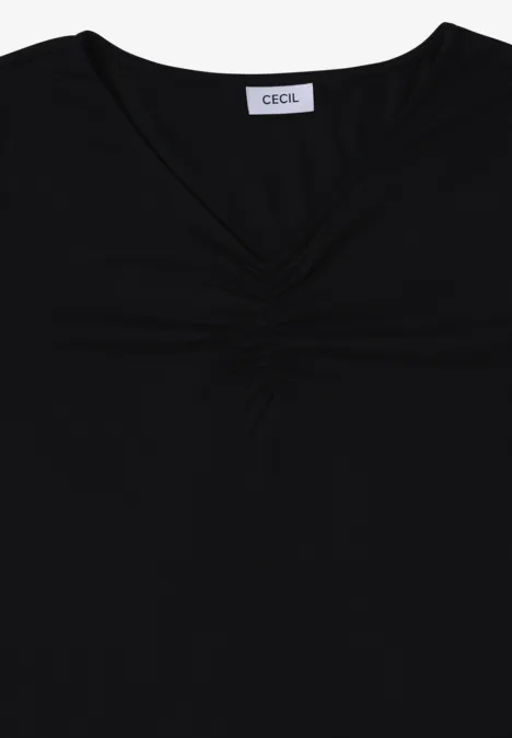 Basic shirt met rimpels Black