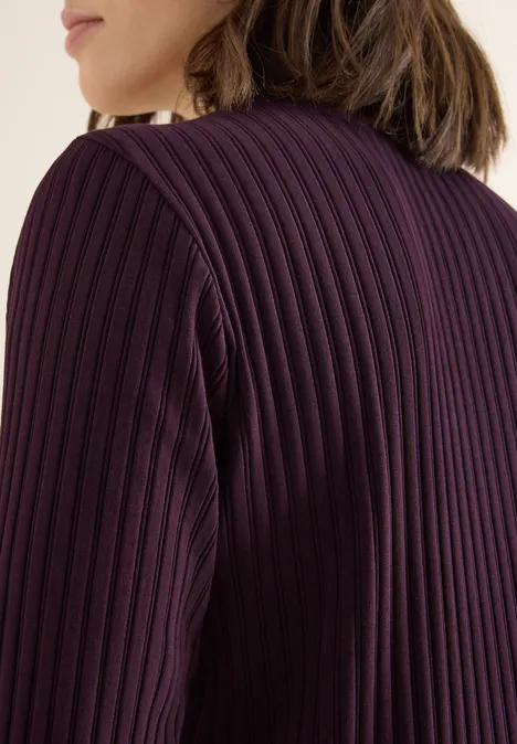 Rippstruktur Shirt eggplant red Rippstruktur Shirt eggplant red