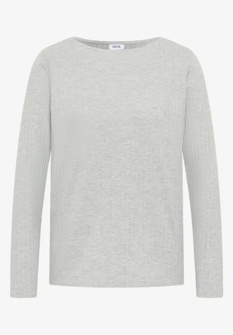 Rippstruktur Shirt luna grey melange Rippstruktur Shirt luna grey melange