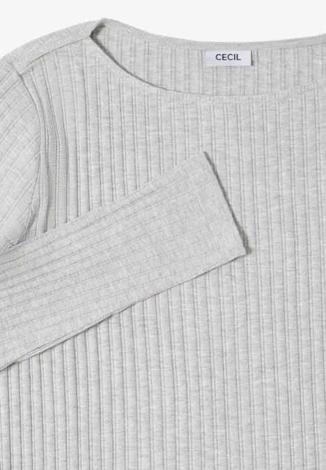 Rippstruktur Shirt luna grey melange Rippstruktur Shirt luna grey melange