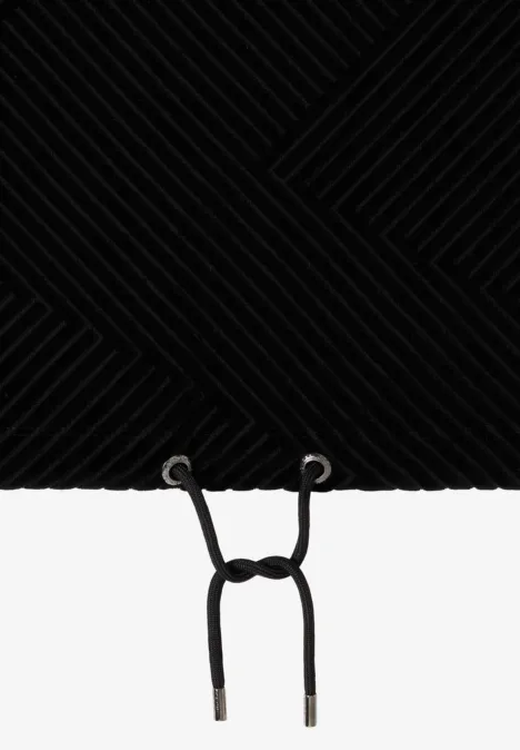 T-shirt structuré avec col funnel Black