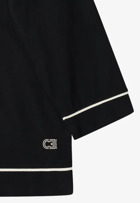 Shirt met contrastdetail Black Shirt met contrastdetail Black