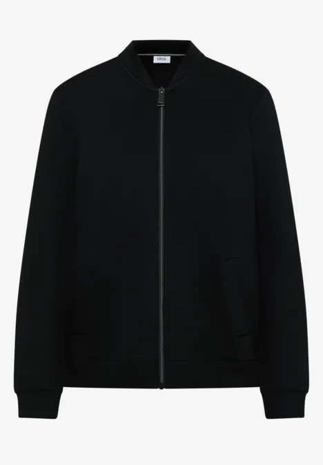 Softe Piquée Jacke Black