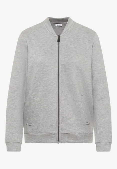 Softe Piquée Jacke luna grey melange