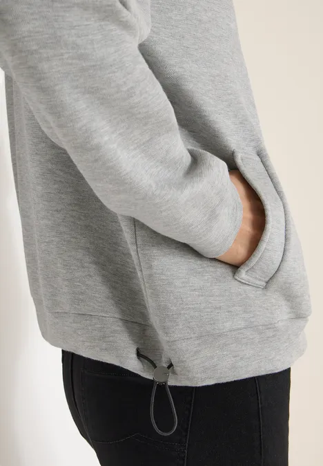 Softe Piquée Jacke luna grey melange