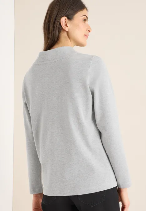 Shirt mit Glitzer-Wording luna grey melange