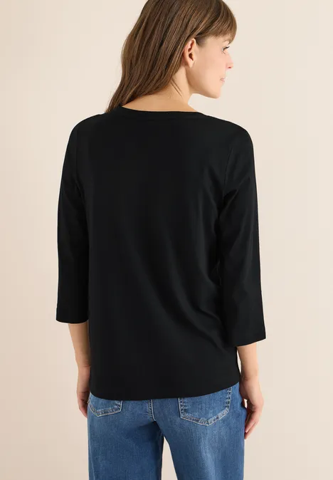 Shirt met glitter tekst Black