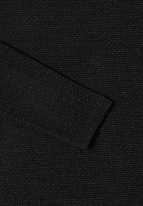 Glitzer Strukturshirt Black
