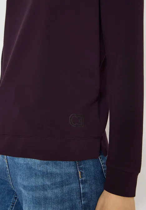 Koszula z dużym kołnierzem eggplant red