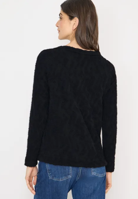 Żakardowa koszula z przędzy z piór Black