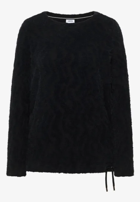 Żakardowa koszula z przędzy z piór Black