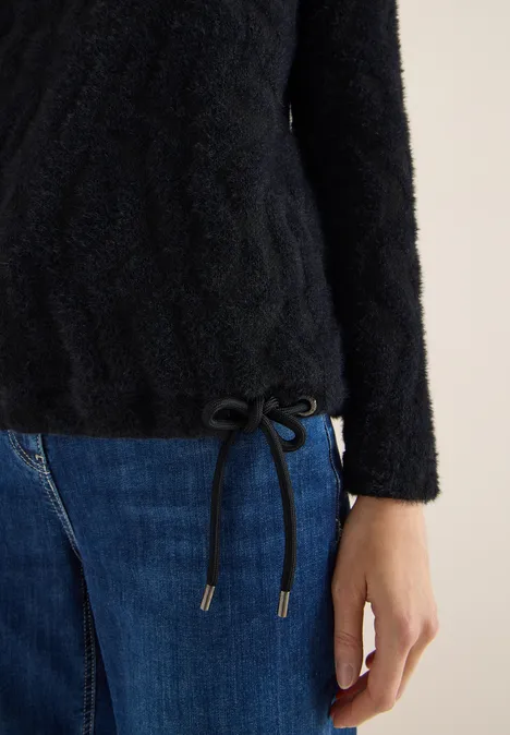 Żakardowa koszula z przędzy z piór Black