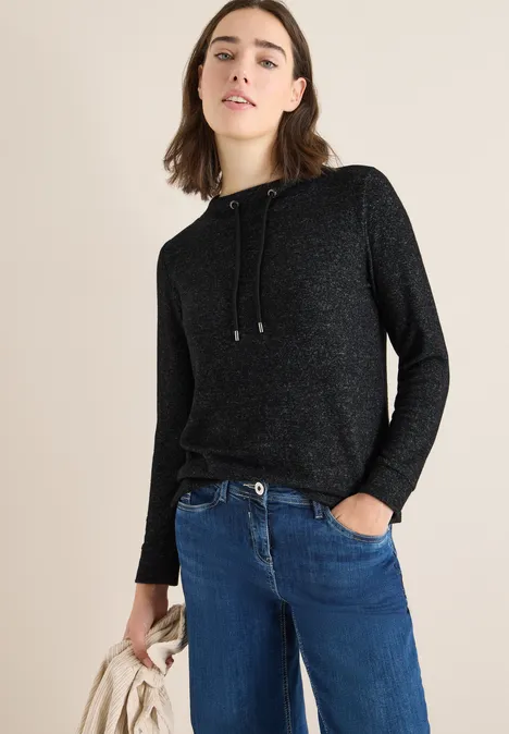 Cosy Melange Langarmshirt black melange Cosy Melange Langarmshirt black melange