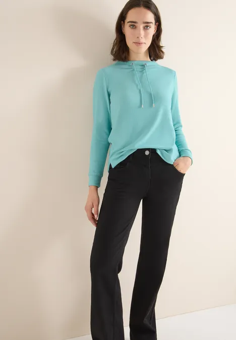 Cosy Melange Langarmshirt foam blue melange Cosy Melange Langarmshirt foam blue melange