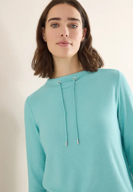 Cosy Melange Langarmshirt foam blue melange Cosy Melange Langarmshirt foam blue melange