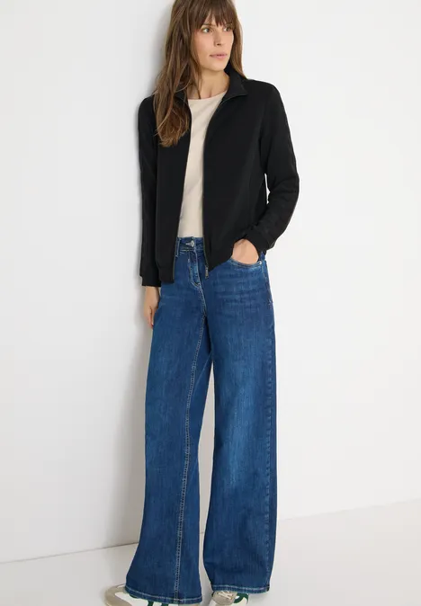 Softe Jacke mit Tapedetail Black Softe Jacke mit Tapedetail Black